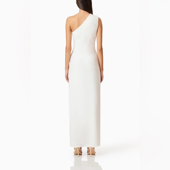ELLIATT Janelle One Shoulder Gown In White - Picture 2 of 12